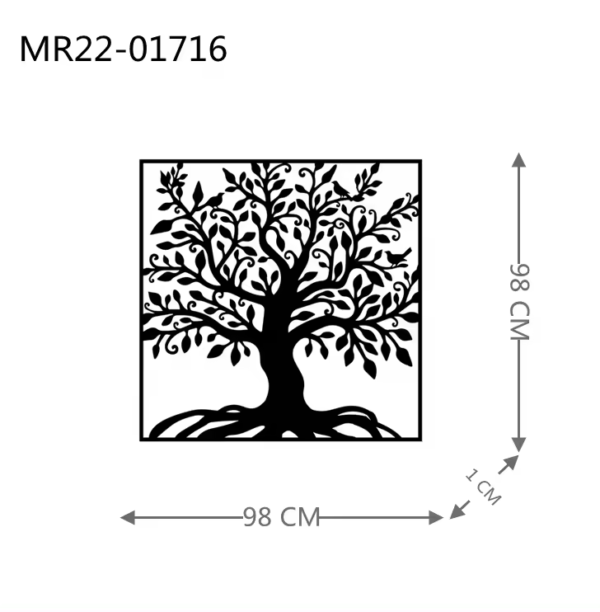 Crafted Creations™ - Metal Wall Art Tree of Life Family Tree Metal Wall Decor Home Office Decoration - Image 3