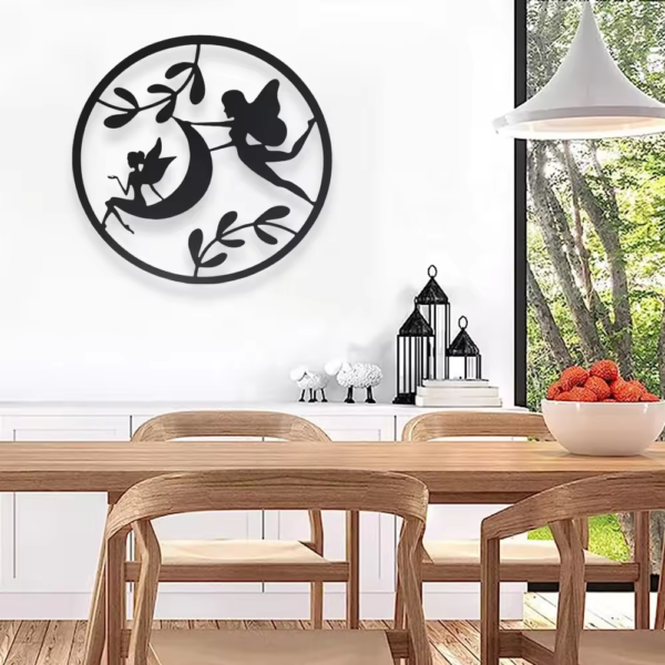 Crafted Creations™ - Round Metal Birds Wall Sculpture Hanging