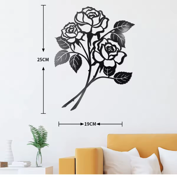 Interior Metal Round Hanging Modern Abstract Wall Art - Image 4