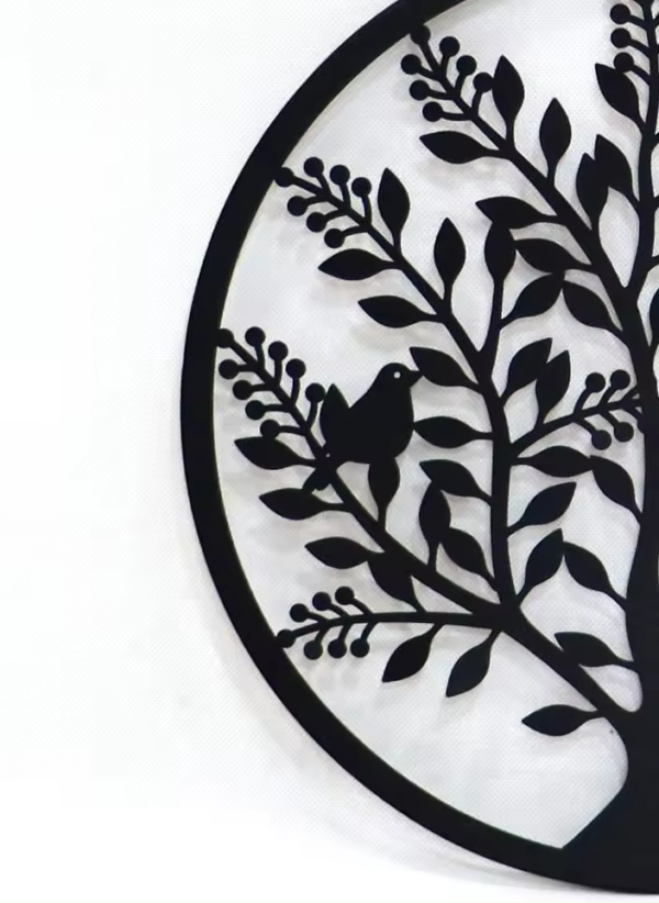 Crafted Creations™ - Laser cutting Modern round black life tree home decor - Image 2