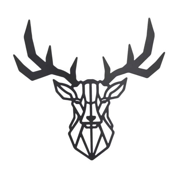 Crafted Creations™ - Abstract Deer Head Metal Wall Art Decor Sculpture Metallic Wall Hanging - Image 4