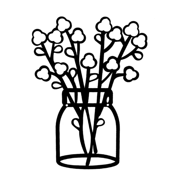 Crafted Creations™ - 3 Pieces Metal Black Classic Vase Flowers Wall Decor Wall Art Iron Modern Hanging (Copy) - Image 5