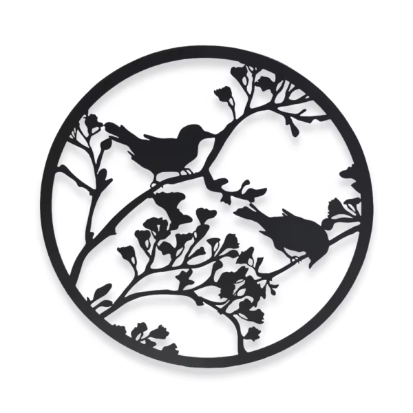 Crafted Creations™ - Round Metal Birds Wall Sculpture Hanging - Image 7