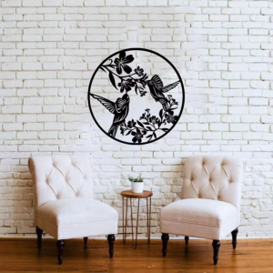 Metal Black Spring Bird Wall Art Decor For Dining Room Kitchen Bedroom