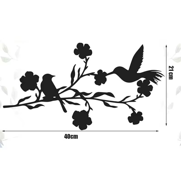 Latest Pop Bird In The Tree Metal Pendant Cross Border Wall Decoration - Image 2