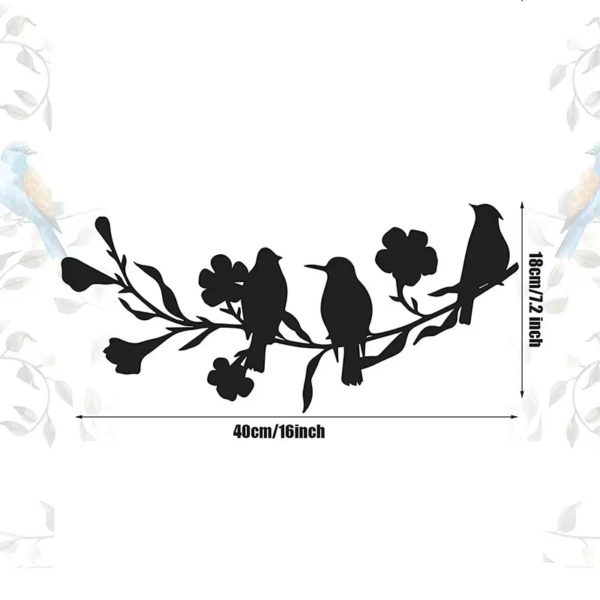 Latest Pop Bird In The Tree Metal Pendant Cross Border Wall Decoration - Image 3