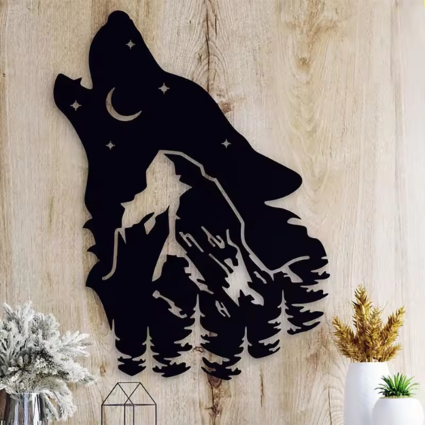 Mountain Wolf metal decorative wrought iron metal wall art - Image 5